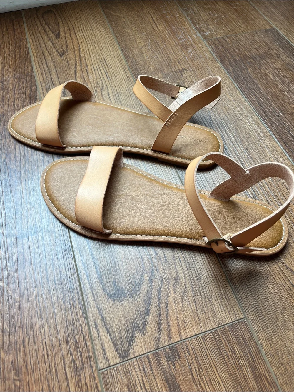 Natural/Tan Strap Buckle Sandals- Size 13